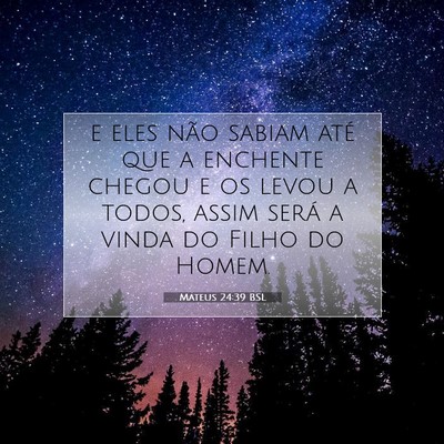 Picture 07 - Mateus 24:39 BSL - e eles não sabiam até que a enchente chegou e - Bible Verse Picture