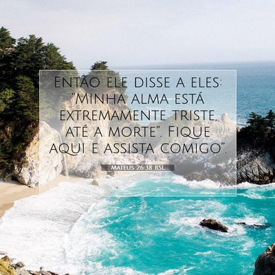 Picture 07 - Mateus 26:38 BSL - Então ele disse a eles: “Minha alma está - Bible Verse Picture