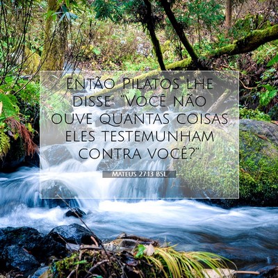 Picture 07 - Mateus 27:13 BSL - Então Pilatos lhe disse: “Você não ouve - Bible Verse Picture