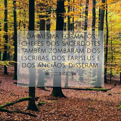Picture 07 - Mateus 27:41 BSL - Da mesma forma, os chefes dos sacerdotes também - Bible Verse Picture