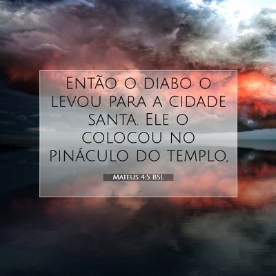 Picture 07 - Mateus 4:5 BSL - Então o diabo o levou para a cidade santa. Ele o - Bible Verse Picture