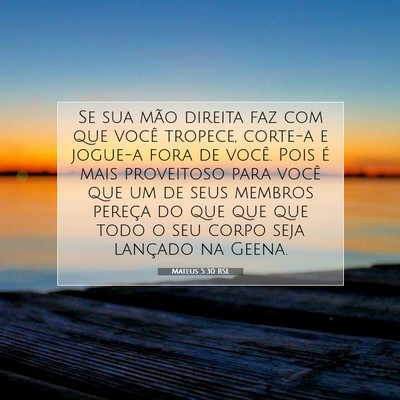 Picture 07 - Mateus 5:30 BSL - Se sua mão direita faz com que você tropece, - Bible Verse Picture