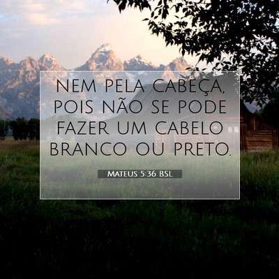 Picture 07 - Mateus 5:36 BSL - nem pela cabeça, pois não se pode fazer um - Bible Verse Picture