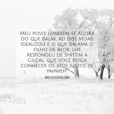 Picture 07 - Miquéias 6:5 BSL - Meu povo, lembrem-se agora do que Balak, rei dos - Bible Verse Picture