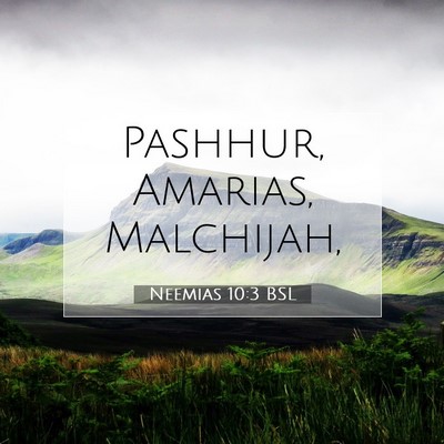 Picture 07 - Neemias 10:3 BSL - Pashhur, Amarias, - Bible Verse Picture