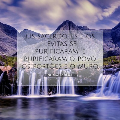 Picture 07 - Neemias 12:30 BSL - Os sacerdotes e os levitas se purificaram; e - Bible Verse Picture