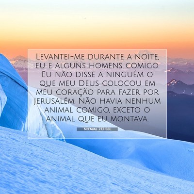 Picture 07 - Neemias 2:12 BSL - Levantei-me durante a noite, eu e alguns homens - Bible Verse Picture