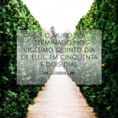 Picture 07 - Neemias 6:15 BSL - So o muro foi terminado no vigésimo quinto dia - Bible Verse Picture