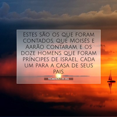 Picture 07 - Números 1:44 BSL - Estes são os que foram contados, que Moisés e - Bible Verse Picture
