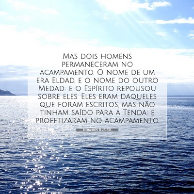 Picture 07 - Números 11:26 BSL - Mas dois homens permaneceram no acampamento. O - Bible Verse Picture