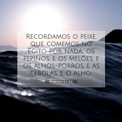 Picture 07 - Números 11:5 BSL - Recordamos o peixe, que comemos no Egito por - Bible Verse Picture