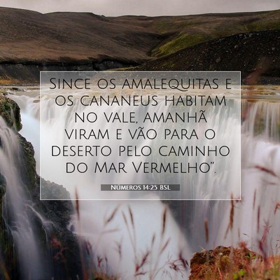 Picture 07 - Números 14:25 BSL - Since os amalequitas e os cananeus habitam no - Bible Verse Picture
