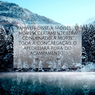 Picture 07 - Números 15:35 BSL - Yahweh disse a Moisés: “O homem certamente - Bible Verse Picture