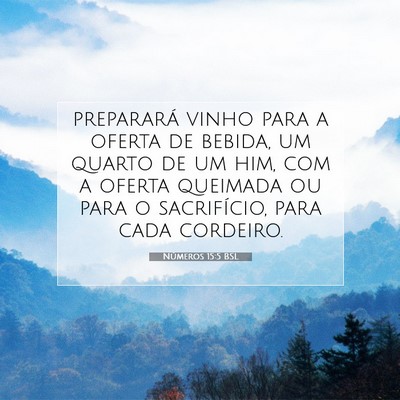 Picture 07 - Números 15:5 BSL - preparará vinho para a oferta de bebida, um - Bible Verse Picture