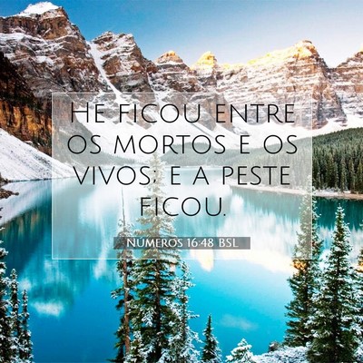 Picture 07 - Números 16:48 BSL - He ficou entre os mortos e os vivos; e a peste - Bible Verse Picture