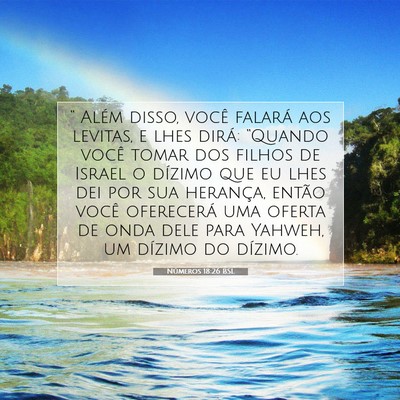Picture 07 - Números 18:26 BSL - “ Além disso, você falará aos levitas, e - Bible Verse Picture