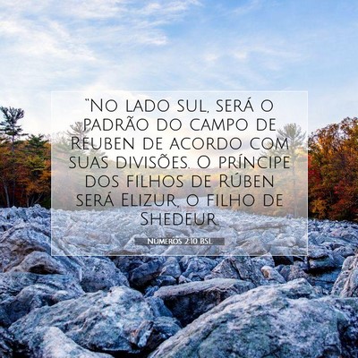 Picture 07 - Números 2:10 BSL - “No lado sul, será o padrão do campo de - Bible Verse Picture