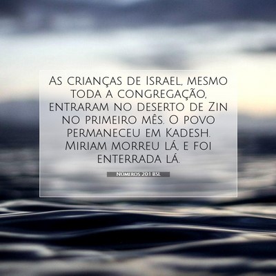 Picture 07 - Números 20:1 BSL - As crianças de Israel, mesmo toda a - Bible Verse Picture