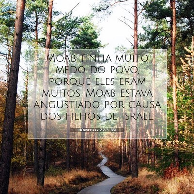 Picture 07 - Números 22:3 BSL - Moab tinha muito medo do povo, porque eles eram - Bible Verse Picture
