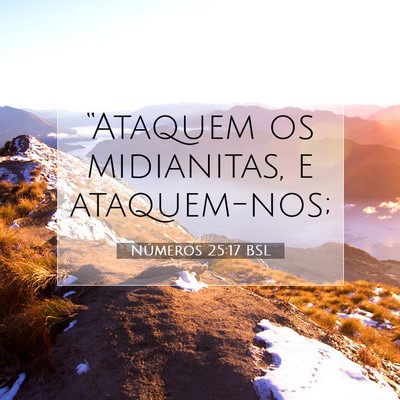 Picture 07 - Números 25:17 BSL - “Ataquem os midianitas, e - Bible Verse Picture