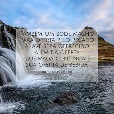 Picture 07 - Números 28:15 BSL - Também, um bode macho para oferta pelo pecado a - Bible Verse Picture