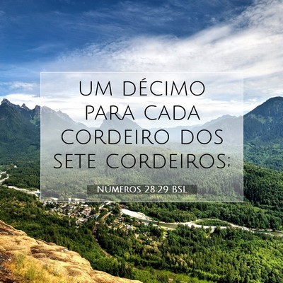 Picture 07 - Números 28:29 BSL - um décimo para cada cordeiro dos sete - Bible Verse Picture