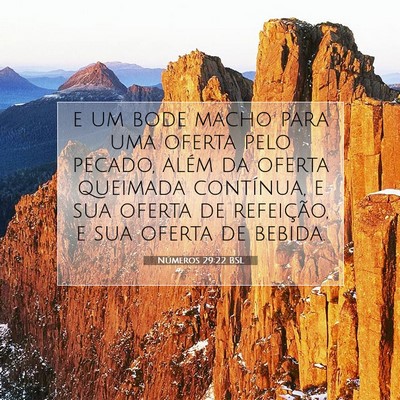 Picture 07 - Números 29:22 BSL - e um bode macho para uma oferta pelo pecado, - Bible Verse Picture