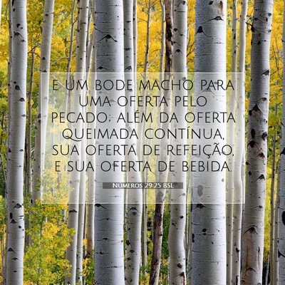 Picture 07 - Números 29:25 BSL - e um bode macho para uma oferta pelo pecado; - Bible Verse Picture