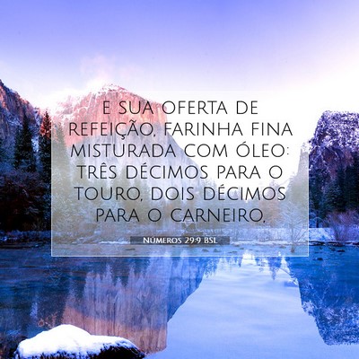 Picture 07 - Números 29:9 BSL - e sua oferta de refeição, farinha fina - Bible Verse Picture