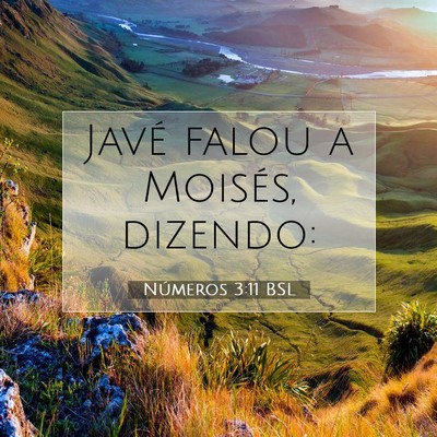 Picture 07 - Números 3:11 BSL - Javé falou a Moisés, - Bible Verse Picture