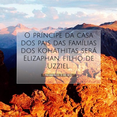 Picture 07 - Números 3:30 BSL - O príncipe da casa dos pais das famílias dos - Bible Verse Picture