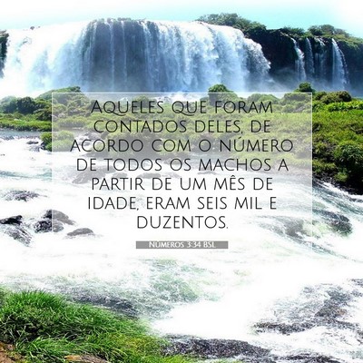 Picture 07 - Números 3:34 BSL - Aqueles que foram contados deles, de acordo com o - Bible Verse Picture