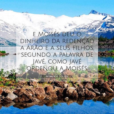 Picture 07 - Números 3:51 BSL - e Moisés deu o dinheiro da redenção a Arão e - Bible Verse Picture