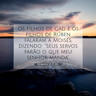 Picture 07 - Números 32:25 BSL - Os filhos de Gad e os filhos de Rúben falaram a - Bible Verse Picture