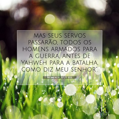 Picture 07 - Números 32:27 BSL - mas seus servos passarão, todos os homens - Bible Verse Picture