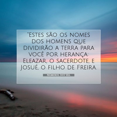 Picture 07 - Números 34:17 BSL - “Estes são os nomes dos homens que dividirão - Bible Verse Picture