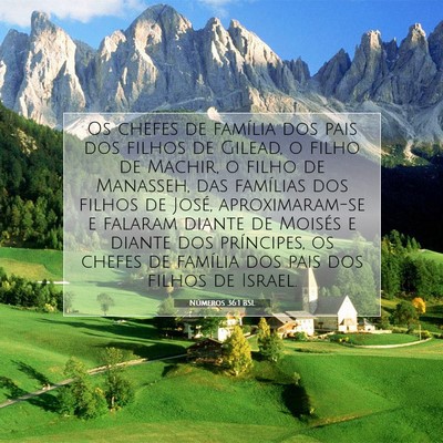 Picture 07 - Números 36:1 BSL - Os chefes de família dos pais dos filhos de - Bible Verse Picture
