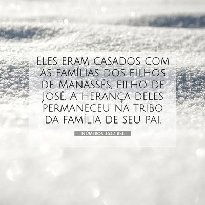 Picture 07 - Números 36:12 BSL - Eles eram casados com as famílias dos filhos de - Bible Verse Picture