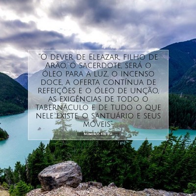 Picture 07 - Números 4:16 BSL - “O dever de Eleazar, filho de Arão, o - Bible Verse Picture