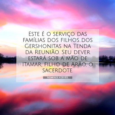 Picture 07 - Números 4:28 BSL - Este é o serviço das famílias dos filhos dos - Bible Verse Picture