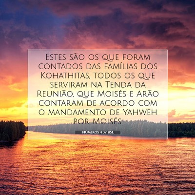 Picture 07 - Números 4:37 BSL - Estes são os que foram contados das famílias - Bible Verse Picture