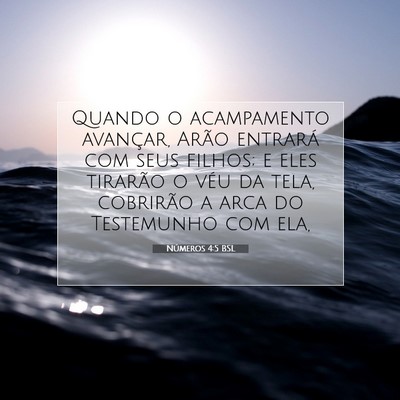 Picture 07 - Números 4:5 BSL - Quando o acampamento avançar, Arão entrará com - Bible Verse Picture