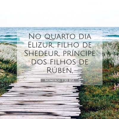 Picture 07 - Números 7:30 BSL - No quarto dia Elizur, filho de Shedeur, príncipe - Bible Verse Picture