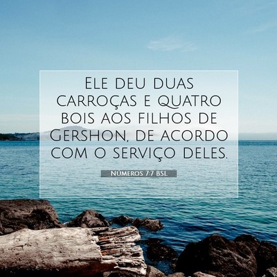 Picture 07 - Números 7:7 BSL - Ele deu duas carroças e quatro bois aos filhos - Bible Verse Picture