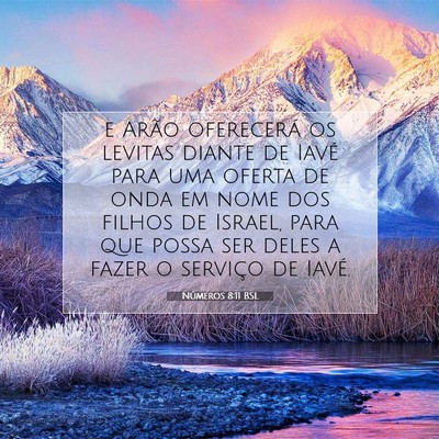 Picture 07 - Números 8:11 BSL - e Arão oferecerá os levitas diante de Iavé - Bible Verse Picture
