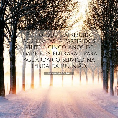 Picture 07 - Números 8:24 BSL - “É isto que é atribuído aos Levitas: a - Bible Verse Picture