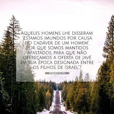 Picture 07 - Números 9:7 BSL - Aqueles homens lhe disseram: “Estamos imundos - Bible Verse Picture
