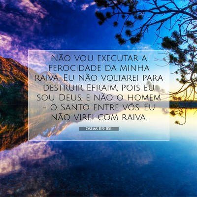 Picture 07 - Oséias 11:9 BSL - Não vou executar a ferocidade da minha raiva. Eu - Bible Verse Picture