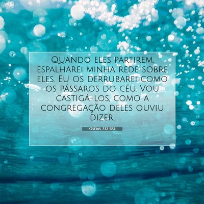 Picture 07 - Oséias 7:12 BSL - Quando eles partirem, espalharei minha rede sobre - Bible Verse Picture