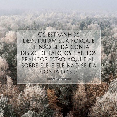 Picture 07 - Oséias 7:9 BSL - Os estranhos devoraram sua força, e ele não se - Bible Verse Picture